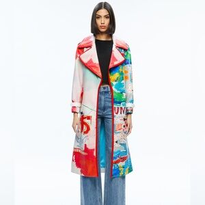 A+O X BASQUIAT NEVADA VEGAN LEATHER TRENCH COAT